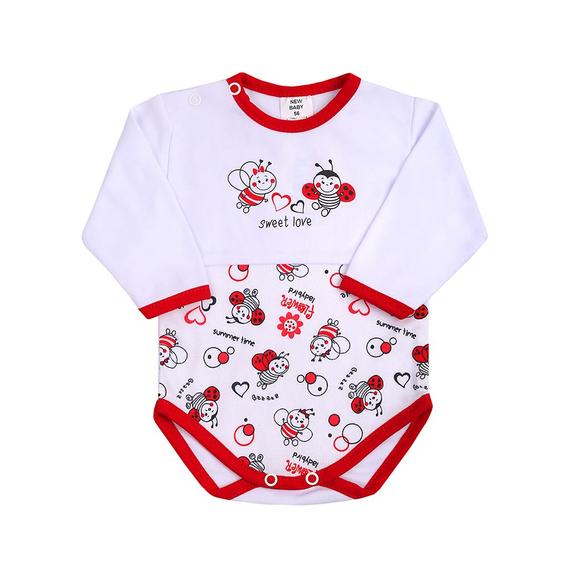 Hosszú ujjú baba body New Baby Katica