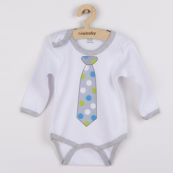 Body nyomtatott mintával New Baby pöttyös nyakkendővel