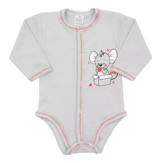 Baba patentos body New Baby Mouse szürke