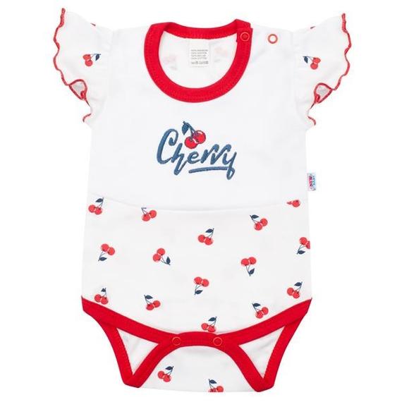 Baba pamut body rövid ujjú New Baby Cherry