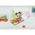 Disney Mickey és Minnie karácsonyi hosszú ujjú baba body kék