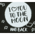 "I love you to the moon and back" feliratos rövid ujjú baba body fekete
