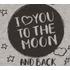 Hosszú ujjú baba rugdalózó " I love to the moon and back" felirattal