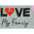 "Love my family" feliratos rövid ujjú baba body rózsa