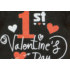 "1st Valentine's day" feliratos valentin napi baba body fekete