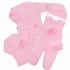 5-részes pamut baba együttes New Baby Mókusokkal dobozba rózsaszín