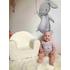 Baba body rövid ujjú New Baby BrumBrum old pink grey